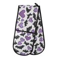 thumbnail image 1 of Dailycode Double Sided Oven Mitt with Loop Heat Resistant Kitchen Long Potholders 7" x 35" Black Bats and Purple Heart, 1 of 6
