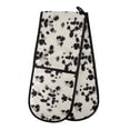 thumbnail image 1 of Dailycode Double Sided Oven Mitt with Loop Heat Resistant Kitchen Long Potholders 7" x 35" Black Cow Spots, 1 of 6