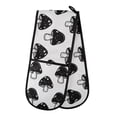 thumbnail image 1 of Dailycode Double Sided Oven Mitt with Loop Heat Resistant Kitchen Long Potholders 7" x 35" Black Cute Mushrooms, 1 of 6