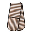 thumbnail image 1 of Dailycode Double Sided Oven Mitt with Loop Heat Resistant Kitchen Long Potholders 7" x 35" Brown and White Striped, 1 of 6