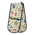 thumbnail image 1 of Dailycode Double Sided Oven Mitt with Loop Heat Resistant Kitchen Long Potholders 7" x 35" Car Building Tree, 1 of 6
