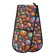thumbnail image 1 of Dailycode Double Sided Oven Mitt with Loop Heat Resistant Kitchen Long Potholders 7" x 35" Cartoon Ball Sun Fruits Slipper, 1 of 6