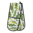 thumbnail image 1 of Dailycode Double Sided Oven Mitt with Loop Heat Resistant Kitchen Long Potholders 7" x 35" Cartoon Cute Crocodile, 1 of 6