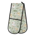 thumbnail image 1 of Dailycode Double Sided Oven Mitt with Loop Heat Resistant Kitchen Long Potholders 7" x 35" Cartoon Duck and Flower, 1 of 6