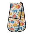 thumbnail image 1 of Dailycode Double Sided Oven Mitt with Loop Heat Resistant Kitchen Long Potholders 7" x 35" Cartoon Fish and Seahorse, 1 of 6