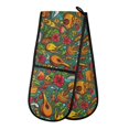 thumbnail image 1 of Dailycode Double Sided Oven Mitt with Loop Heat Resistant Kitchen Long Potholders 7" x 35" Cartoon Flower and Guitar, 1 of 6