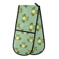thumbnail image 1 of Dailycode Double Sided Oven Mitt with Loop Heat Resistant Kitchen Long Potholders 7" x 35" Cartoon Frogs, 1 of 6