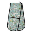 thumbnail image 1 of Dailycode Double Sided Oven Mitt with Loop Heat Resistant Kitchen Long Potholders 7" x 35" Cartoon Goose Flower Leaf, 1 of 6