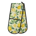 thumbnail image 1 of Dailycode Double Sided Oven Mitt with Loop Heat Resistant Kitchen Long Potholders 7" x 35" Cartoon Lemon and Plumeria, 1 of 6
