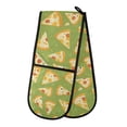 thumbnail image 1 of Dailycode Double Sided Oven Mitt with Loop Heat Resistant Kitchen Long Potholders 7" x 35" Cartoon Pizza, 1 of 6