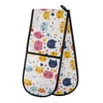 thumbnail image 1 of Dailycode Double Sided Oven Mitt with Loop Heat Resistant Kitchen Long Potholders 7" x 35" Cat Face with Heart, 1 of 6