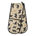 thumbnail image 1 of Dailycode Double Sided Oven Mitt with Loop Heat Resistant Kitchen Long Potholders 7" x 35" Cats Silhouette and Paw, 1 of 6