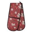 thumbnail image 1 of Dailycode Double Sided Oven Mitt with Loop Heat Resistant Kitchen Long Potholders 7" x 35" Cherry Bow with Daisy Flower, 1 of 6