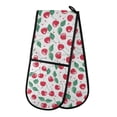 thumbnail image 1 of Dailycode Double Sided Oven Mitt with Loop Heat Resistant Kitchen Long Potholders 7" x 35" Cherry Fruit with Leaf, 1 of 6
