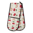 thumbnail image 1 of Dailycode Double Sided Oven Mitt with Loop Heat Resistant Kitchen Long Potholders 7" x 35" Cherry Rainbow Dots, 1 of 6