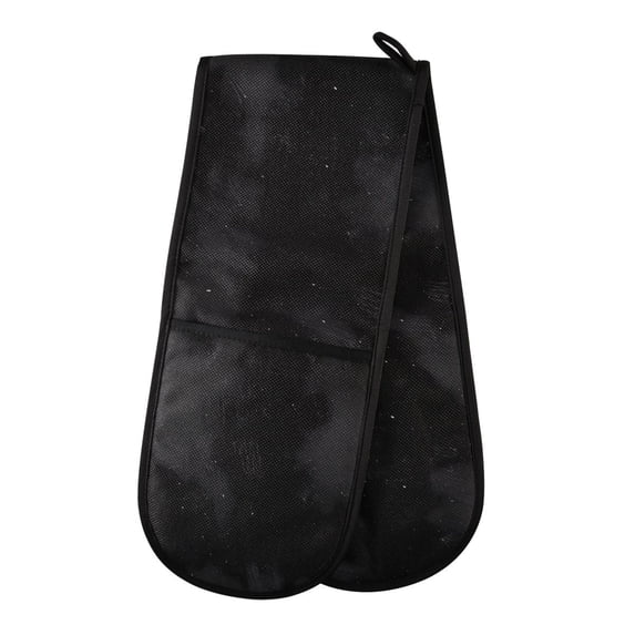 Dailycode Double Sided Oven Mitt with Loop Heat Resistant Kitchen Long Potholders 7" x 35" Clouds Starry Sky