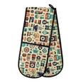 thumbnail image 1 of Dailycode Double Sided Oven Mitt with Loop Heat Resistant Kitchen Long Potholders 7" x 35" Coffee Shop Signs Icon, 1 of 6