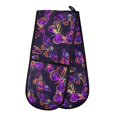 thumbnail image 1 of Dailycode Double Sided Oven Mitt with Loop Heat Resistant Kitchen Long Potholders 7" x 35" Colorful Butterflies Outline, 1 of 6