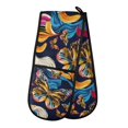 thumbnail image 1 of Dailycode Double Sided Oven Mitt with Loop Heat Resistant Kitchen Long Potholders 7" x 35" Colorful Butterflies, 1 of 6