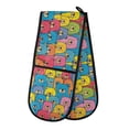 thumbnail image 1 of Dailycode Double Sided Oven Mitt with Loop Heat Resistant Kitchen Long Potholders 7" x 35" Colorful Cute Bears, 1 of 6
