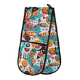 thumbnail image 1 of Dailycode Double Sided Oven Mitt with Loop Heat Resistant Kitchen Long Potholders 7" x 35" Colorful Fruit and Ice Cream, 1 of 6
