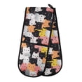 thumbnail image 1 of Dailycode Double Sided Oven Mitt with Loop Heat Resistant Kitchen Long Potholders 7" x 35" Colorful Happy Cats, 1 of 6