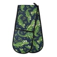thumbnail image 1 of Dailycode Double Sided Oven Mitt with Loop Heat Resistant Kitchen Long Potholders 7" x 35" Crocodile and Leaf, 1 of 6