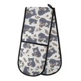thumbnail image 1 of Dailycode Double Sided Oven Mitt with Loop Heat Resistant Kitchen Long Potholders 7" x 35" Cute Bear and Leaf, 1 of 6