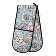 thumbnail image 1 of Dailycode Double Sided Oven Mitt with Loop Heat Resistant Kitchen Long Potholders 7" x 35" Cute Cats with Cloud, 1 of 6