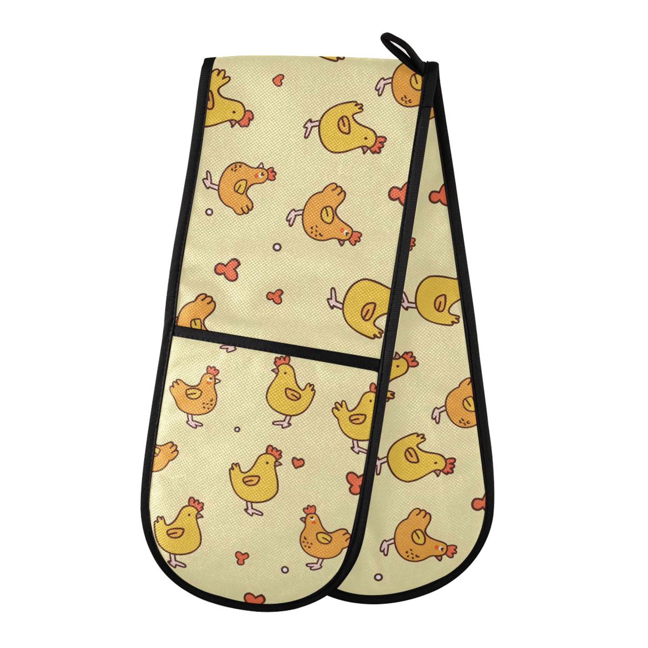 Dailycode Double Sided Oven Mitt with Loop Heat Resistant Kitchen Long ...