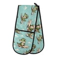 thumbnail image 1 of Dailycode Double Sided Oven Mitt with Loop Heat Resistant Kitchen Long Potholders 7" x 35" Cute Crocodile Surfing, 1 of 6