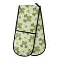 thumbnail image 1 of Dailycode Double Sided Oven Mitt with Loop Heat Resistant Kitchen Long Potholders 7" x 35" Cute Frogs with Heart, 1 of 6