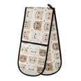 thumbnail image 1 of Dailycode Double Sided Oven Mitt with Loop Heat Resistant Kitchen Long Potholders 7" x 35" Cute Little Bear Face, 1 of 6