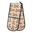 thumbnail image 1 of Dailycode Double Sided Oven Mitt with Loop Heat Resistant Kitchen Long Potholders 7" x 35" Cute Little Bear and Heart, 1 of 6