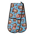 thumbnail image 1 of Dailycode Double Sided Oven Mitt with Loop Heat Resistant Kitchen Long Potholders 7" x 35" Cute Monkey on Cake, 1 of 6