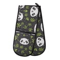 thumbnail image 1 of Dailycode Double Sided Oven Mitt with Loop Heat Resistant Kitchen Long Potholders 7" x 35" Cute Panda Face and Leaf, 1 of 6