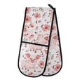 thumbnail image 1 of Dailycode Double Sided Oven Mitt with Loop Heat Resistant Kitchen Long Potholders 7" x 35" Cute Pig with Flower, 1 of 6