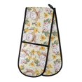 thumbnail image 1 of Dailycode Double Sided Oven Mitt with Loop Heat Resistant Kitchen Long Potholders 7" x 35" Cute Rabbit with Straw Hat, 1 of 6