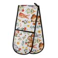 thumbnail image 1 of Dailycode Double Sided Oven Mitt with Loop Heat Resistant Kitchen Long Potholders 7" x 35" Cute Rabbits and Flowers, 1 of 6