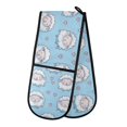 thumbnail image 1 of Dailycode Double Sided Oven Mitt with Loop Heat Resistant Kitchen Long Potholders 7" x 35" Cute Sheep and Heart, 1 of 6
