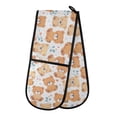 thumbnail image 1 of Dailycode Double Sided Oven Mitt with Loop Heat Resistant Kitchen Long Potholders 7" x 35" Cute Teddy Bears, 1 of 6