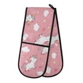 thumbnail image 1 of Dailycode Double Sided Oven Mitt with Loop Heat Resistant Kitchen Long Potholders 7" x 35" Cute Unicorn Cloud Star, 1 of 6
