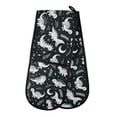thumbnail image 1 of Dailycode Double Sided Oven Mitt with Loop Heat Resistant Kitchen Long Potholders 7" x 35" Cute White Lined Dinosaur, 1 of 6