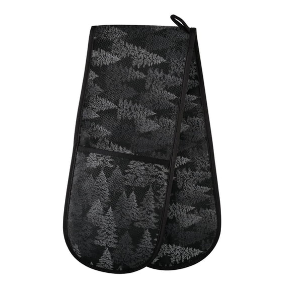 Dailycode Double Sided Oven Mitt with Loop Heat Resistant Kitchen Long Potholders 7" x 35" Dark Pine Tree