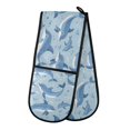 thumbnail image 1 of Dailycode Double Sided Oven Mitt with Loop Heat Resistant Kitchen Long Potholders 7" x 35" Dolphins in Sea, 1 of 6