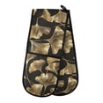 thumbnail image 1 of Dailycode Double Sided Oven Mitt with Loop Heat Resistant Kitchen Long Potholders 7" x 35" Elegant Ginkgo Leaf, 1 of 6