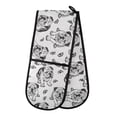 thumbnail image 1 of Dailycode Double Sided Oven Mitt with Loop Heat Resistant Kitchen Long Potholders 7" x 35" English Bulldog with Paws, 1 of 6