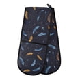thumbnail image 1 of Dailycode Double Sided Oven Mitt with Loop Heat Resistant Kitchen Long Potholders 7" x 35" Falling Feathers, 1 of 6