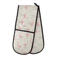 thumbnail image 1 of Dailycode Double Sided Oven Mitt with Loop Heat Resistant Kitchen Long Potholders 7" x 35" Flamingo with Polka Dots, 1 of 6