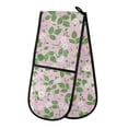 thumbnail image 1 of Dailycode Double Sided Oven Mitt with Loop Heat Resistant Kitchen Long Potholders 7" x 35" Flowers Leaves Bud, 1 of 6